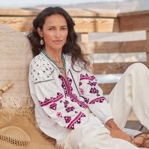 Delphi Embroidered Top